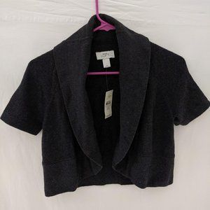 NWT LOFT shrug size XS dark gray